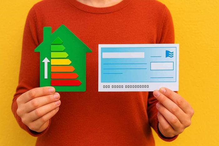 Auszahlung des Energie-Schecks